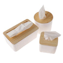 Home & Living Wooden Tissue Box Cover Holder Napkin Paper Boxes Storage Case