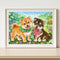 Frameless Painting By Numbers Little Dog DIY Handmade Drawing On Canvas Art Kit