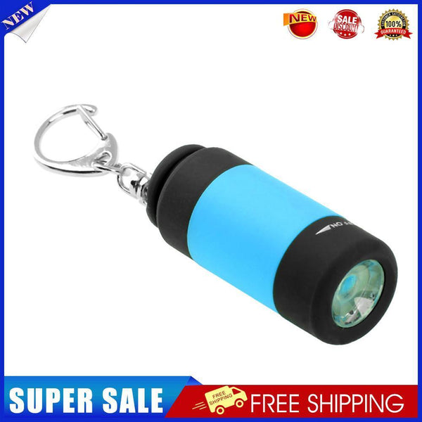 LED Mini Flashlight Portable Key Chain Outdoor Camp Hiking Torch (Sky Blue)