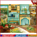 DIY Mosaic Family Life Picture Full Round Diamond 5D Painting Kit (FH481)
