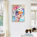 Flower Girl Oil Paint By Numbers Kits Canvas Picture Wall Art DIY Craft