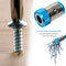 2pcs 6.35mm Shank Drill Bit 1/4 inch Screwdriver Bit Magnetic Rings Blue