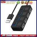 USB 2.0 HUB Multi USB Splitter 4 Ports Expander USB Power Adapter for Laptop PC
