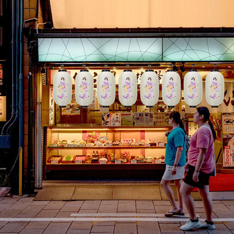 25cm Lantern Cloth Japanese Style Printing Fabric for Bar Pub Decor (D) Newly