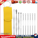 10pcs Ear Wax Pickers Wax Remover Stainless Steel Piercing Kits (Yellow) Newly