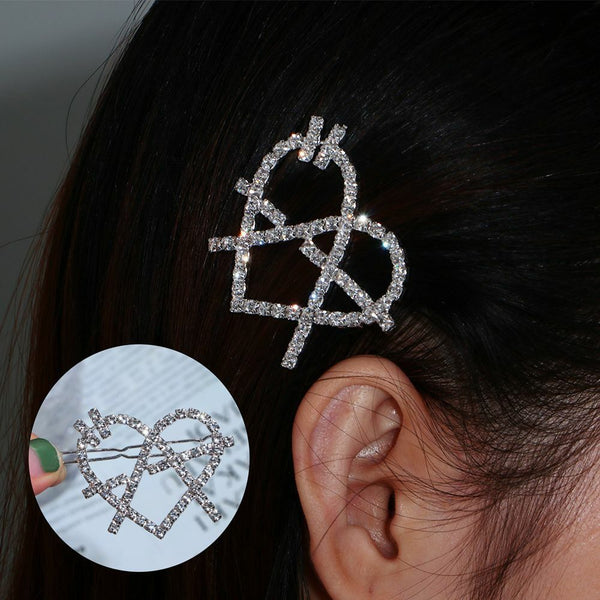 Diamond Women Girl Hair Clips Rhinestone Hairpins Barrette Shiny Headwear