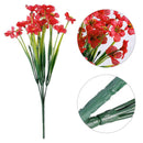 2 Bundles Artificial Flowers, Plastic Plum Blossom Plants, for Garden Window