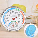 TH101E Household Aluminum Alloy Frame Round Thermometer Hygrometer