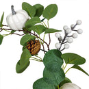 Halloween Thanksgiving Day White Pumpkin Room Decor Cane Vine Maple Leaf