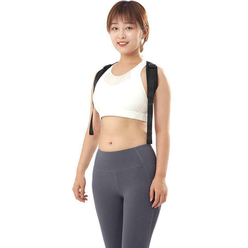 1x Womens Back Correction Belt Brace Shoulder Support Posture Therapy D1G2