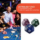 3pcs 12-Sided Astrology Zodiac Signs Dice for Constellation Divination Tarot