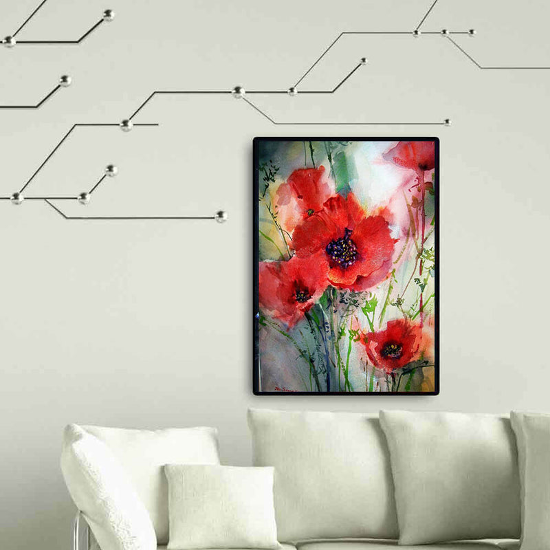 Diamond Painting 5D Full Square Drill Mosaic DIY Red Flower Kit for Bedroom