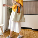 Women Straw Shoulder Bag Holiday Beach Hollow Lady Woven Holiday Totes Handbag