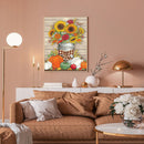 Sunflower in Vase Oil Paint By Numbers Kits DIY Handpainted on Canvas Home Decor