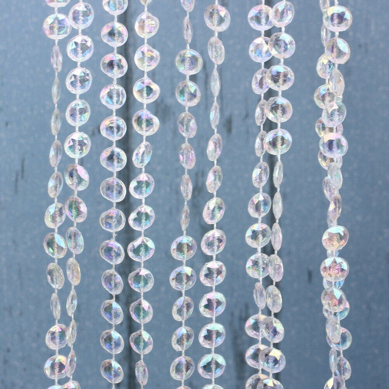 99FT Garland Diamond Acrylic Crystal Bead Curtain Wedding DIY Party Decor Newly
