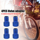 4x Presta to US Bike Tire Valve Adaptor Converter Aluminum Adapter (Blue) Newly
