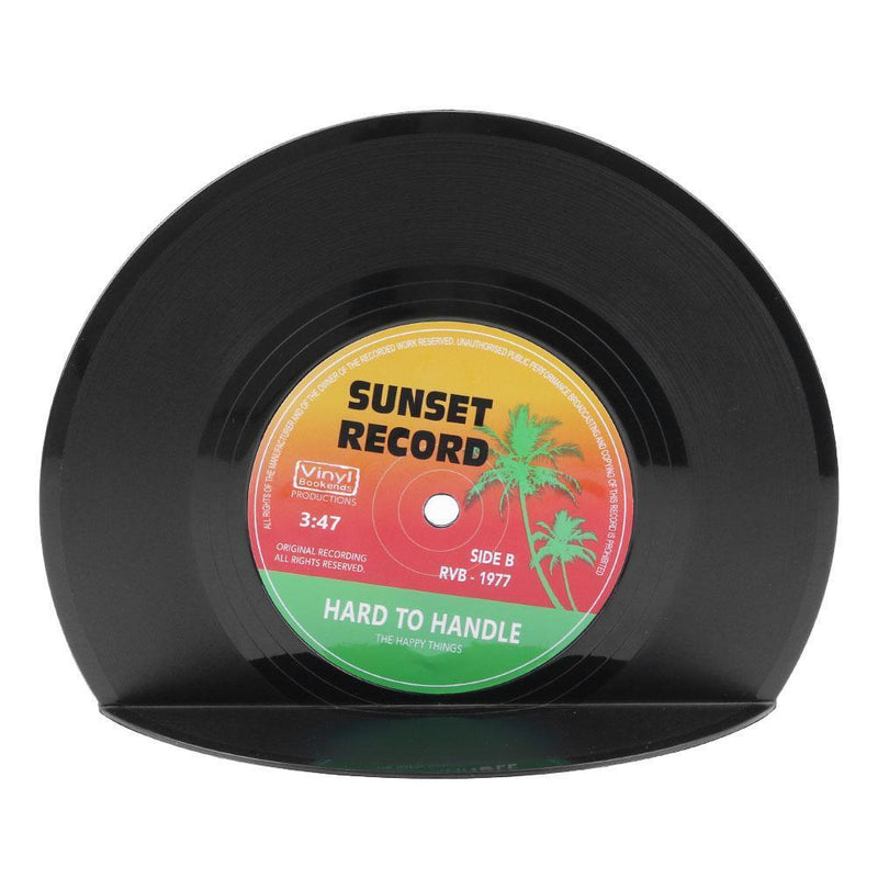 2pcs Creative Vinyl Record Shaped Book Shelves Holders School Office Gifts Newly