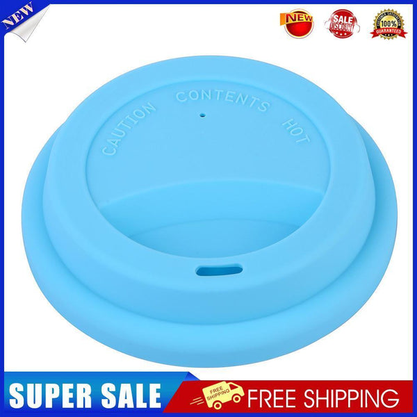 Silicone Cup Lid Reusable Anti-dust Leakproof Insulation Cover (Light Blue)