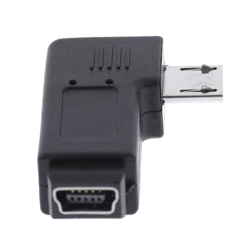 90 Degree Mini USB Female to Micro USB Male Date Transfer Adapter Connector