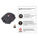 2.4GHz Wireless Optical Mouse 2400DPI 6 Button USB Optical Gaming Mouse for Ga