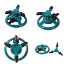 360 Degree 3 Nozzle Garden Sprinkler Auto Watering Grass Lawn Tool (Green)