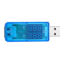 USB Charger DC 3.2-10V 0-3A Red+Red LED Display Current Voltage Meter(Blue)