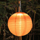 8 inch LED Round Solar Lantern Waterproof Pendant for Garden Decor (Pink) Newly