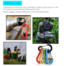 6pcs Outdoor Camping Carabiner Clip Climbing Quick Hanging Buckle (Black)