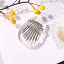 Mini Kalimba 8 Key Cute Kitty Portable Thumb Piano Clear Acrylic Finger Piano