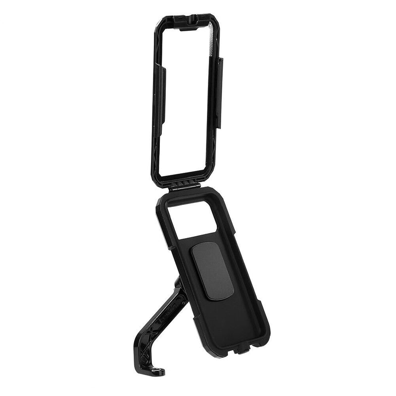 M18S Waterproof Motorcycle Bike Handlebar Rear View Mirror Phone Holder Case