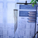 18 Tubes Wind Chime Yard Garden Outdoor Living Wind Chimes Decor (Silvery)