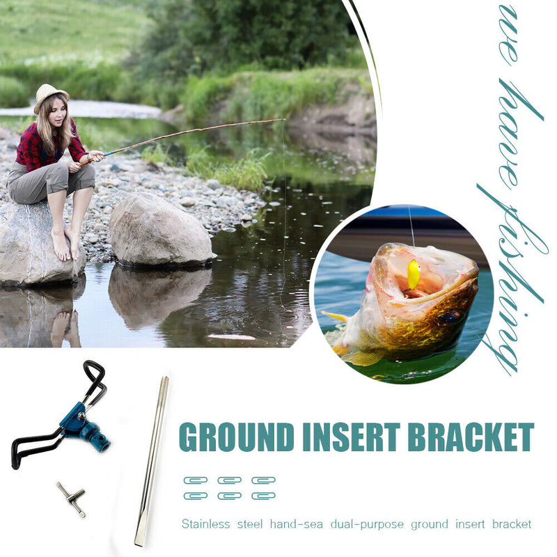 Fishing Rod Holder Stainless Steel Adjustable 360 Rotation Fishing Pole Bracket