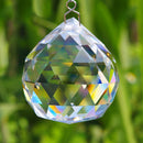 One Hanging 90g 40mm CRYSTAL BALL Sphere Prism Faceted Catcher o Clear V2I4 I5S6