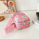 Children Cute Cartoon Print Chest Bag Crossbody Bags Mini Nylon Messenger Bags