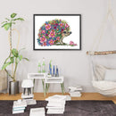Partial Embroidery DIY Hedgehog Animal Pritned Canvas 11CT Needlework Sets