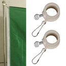 2xFlag Pole Rings Rotating Flagpole Flag Mounting Rings Kit Carabiner H4Y8