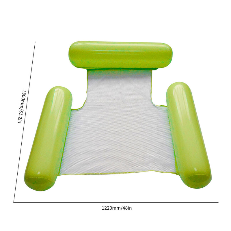 Water Inflatable Floating Net Chair/Swimming Pipes Net Pocket (Grass Green)