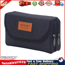Men Oxford Cloth Phone Bags Double-layer Zipper Fanny Packs (A Black) Newly