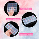 Nail Tip Box - 2 Pack Empty Spaces Storage Case Nail Art Organizer Containe