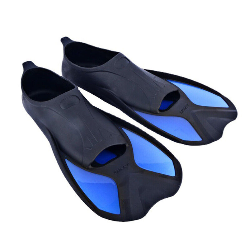 Diving Swimming Fins Adults Flexible Submersible Foot Flippers (Blue XL) Newly