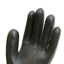 Schwarze Latex Stulpen 55cm Handschuhe Industriell Neu Naturkautschuk E3O8