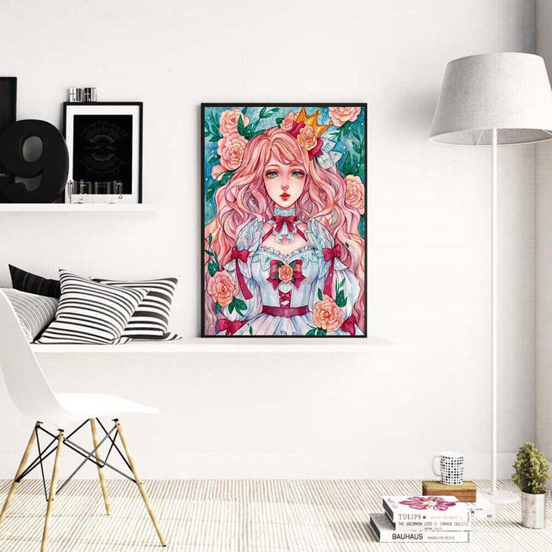 Oil Paint Painting Girl By Numbers Coloring Picture Drawing