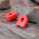2pcs/set Bicycle Crankset Crank Wheel Protective Sleeve Protector (Red)