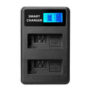 LCD Display Battery Charger Pack 2-Slot USB for Canon EOS 1000D 500D 450D Kiss