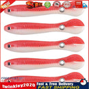 5x 10cm 6g Bionic Loach Fishing Lures Artificial Crankbait Soft Bait (Red) Newly