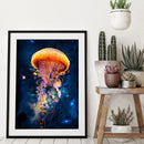 Frameless Oil Painting Arts Picture By Number Jellyfish Hand Painted Craft Set