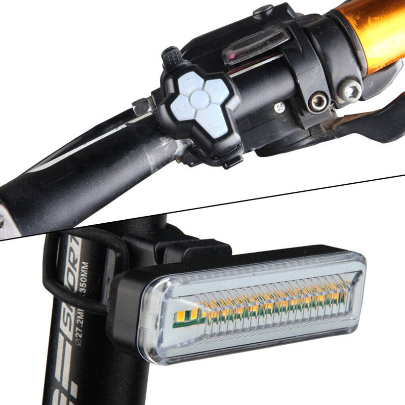 Bike Turn Signal Rear Light Wireless Remote Cycling USB Charge LED Taillights