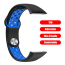Watch Strap for HUAWEI HONOR Band 6 TPU Bracelet Wristband (Black Blue) Newly