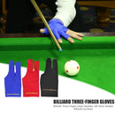 Billiards Three Fingers Glove Left Hand Billiard Glove Free Size (Black)