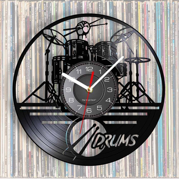 Drum Kit Clock Watch Wall Hanging Wall Clocks Hanging Watch Record Wall Clock